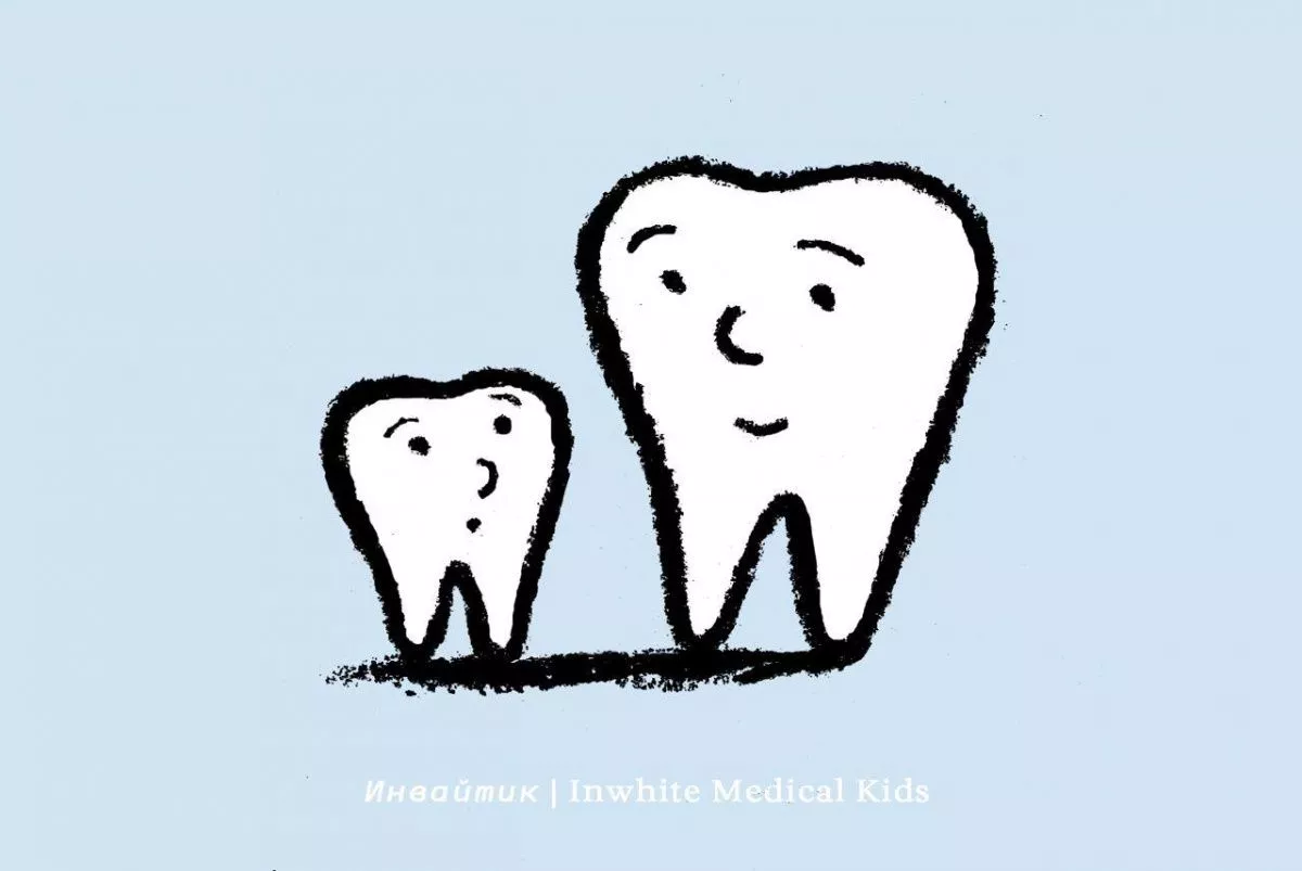 Пост, который поможет родителям отличить молочный зуб от постоянного ?